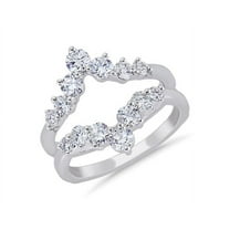 0.50 Carat Stunning Round Shaped Natural Diamond Bridal Eternity Band for her Solid 14K White Gold Size 7