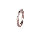 thumbnail image 1 of 0.50 Carat Wedding Band man made diamond moissanite Diamonds Anniversary Ring Stackable Twisted Band with 18k Gold Plating, 1 of 9