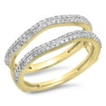 thumbnail image 1 of 0.50 Carat (ctw) 14K Gold Diamond Ladies Anniversary Wedding Band Enhancer Guard Double Ring 1/2 CT, 1 of 1