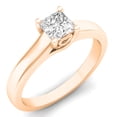 thumbnail image 1 of 0.50 Carat (ctw) 14k Rose Gold Princess Cut White Diamond Ladies Lucida Setting Solitaire Bridal Engagement Ring 1/2 CT, 1 of 1