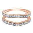 thumbnail image 1 of 0.50 Carat (ctw) Round Cut Natural White Diamond Ehancer Guard Ring In 10k Rose Gold Ring Size-4.5, 1 of 4