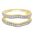 thumbnail image 1 of 0.50 Carat (ctw) Round Cut Natural White Diamond Ehancer Guard Ring In 10k Yellow Gold Ring Size-7, 1 of 4