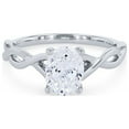 thumbnail image 1 of 0.50 Ct Clarity VS1 Color F-G Oval Natural Diamond Stunning Solitaire Engagement Ring for Women Solid 14K White Gold Size 7.5, 1 of 6