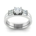 thumbnail image 1 of 0.50 Ct EF/VVS1 Round Moissanite Promise Rings 925 Sterling Silver Solitaire Women Ring, 1 of 7
