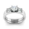 thumbnail image 1 of 0.50 Ct EF/VVS1 Round Moissanite Promise Rings 925 Sterling Silver Solitaire Women Ring, 1 of 6