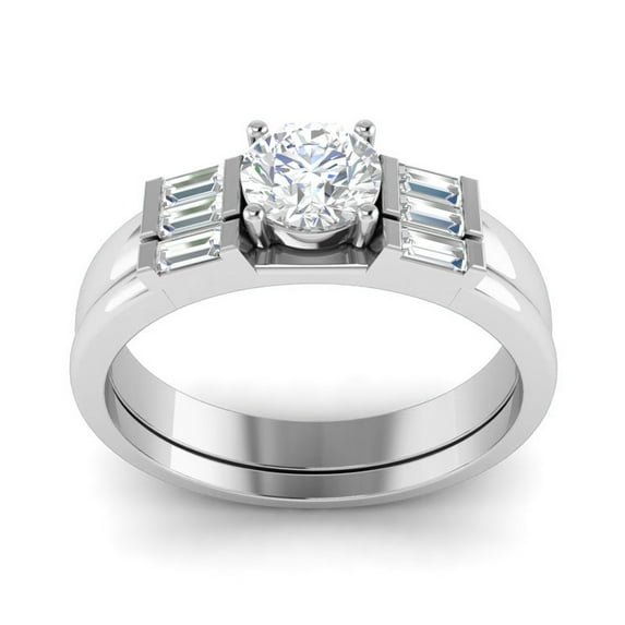 0.50 Ct EF/VVS1 Round Moissanite Promise Rings 925 Sterling Silver Solitaire Women Ring