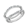 thumbnail image 1 of 0.50 Ct Unique Round & Baguette Cut Moissanite Wedding Eternity Band for Ladies Solid 18K White Gold Size 9 by Diamond-Capitals, 1 of 7