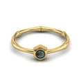 thumbnail image 1 of 0.50 Ctw Round Labradorite 925 Sterling Silver Gold Vermeil Solitaire Geometric Woman Valentines Day Gifts Ring, 1 of 4