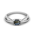 thumbnail image 1 of 0.50 Ctw Round Labradorite Solitaire 925 Sterling Silver Split Shank Mother's Day Gift Ring, 1 of 4