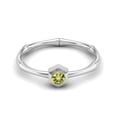 thumbnail image 1 of 0.50 Ctw Round Lemon Quartz 925 Sterling Silver Solitaire Geometric Woman Valentines Day Gifts Ring, 1 of 4