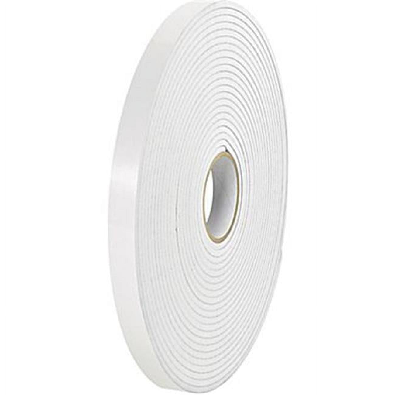 0.50 in. x 36 yards 0.062 in. White Thick Polyethylene Removable Double Sided Foam Tape - Pack of 2