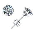 thumbnail image 1 of 0.50Carat Round Cut Diamond Martini Stud Earrings 14Kt White Gold Prong H SI2, 1 of 1