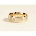thumbnail image 1 of 0.50Ct Round Cut Lab Created Diamond Wedding Band 14K Yellow Gold Plated Men's Wedding Band Ring For Him, 1 of 4