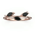 thumbnail image 1 of 0.50ct Black Diamond Moissanite 10K Rose GoldWedding Band, 1 of 4