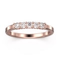 thumbnail image 1 of 0.50ct Classic Round Cut Five Stone Diamond Moissanite Ring 18K Rose Gold Over Silver, 1 of 4