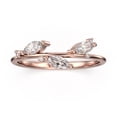 thumbnail image 1 of 0.50ct Diamond Moissanite 18K Rose Gold Over Silver Wedding Band, 1 of 4