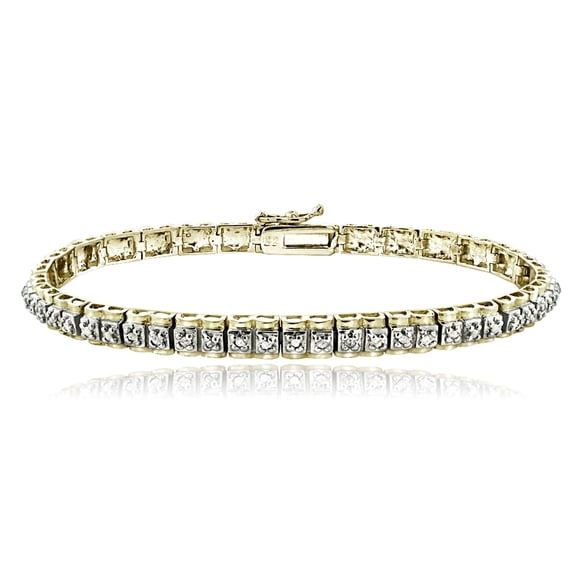 0.50ct Diamond Studded Gold Tone Tennis Bracelet