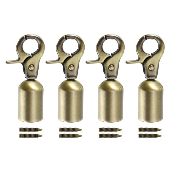 0.51" Cord End Cap Terminator Cord Finding for Tassel Jewelry Making, 4Pack Bronze