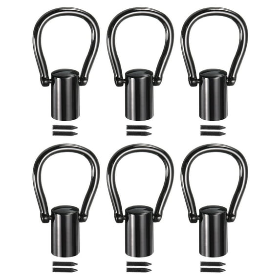 0.51" Cord End Cap Terminator Cord Finding for Tassel Jewelry Making 6Pack Black