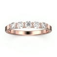 thumbnail image 1 of 0.51Ct Premier Five Stone Trellis Diamond Moissanite 18K Rose Gold Over Silver Wedding Ring, 1 of 4