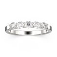 thumbnail image 1 of 0.51ct Premier Five Stone Trellis Diamond Moissanite 10k White Gold Wedding Ring, 1 of 4