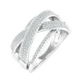 thumbnail image 1 of 0.52 Carat Diamond Bypass Wedding Band Ring in 10K White Gold (Ring Size 5.75), 1 of 6