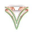thumbnail image 1 of 0.525 ct Round Cut Simulated Green Diamond Statement 14K Rose Gold Womens Engagement Ring, 1 of 5