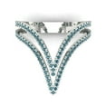 thumbnail image 1 of Statement Engagement Ring for Women - 0.525ct Blue Moissanite in 14K White Gold Promise Ring, 1 of 7