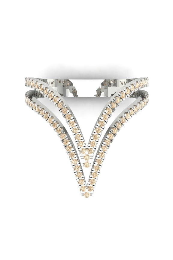 Statement Engagement Ring for Women - 0.525ct Natural Morganite in 14K White Gold Promise Ring