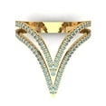 thumbnail image 1 of 0.525 ct Round Cut Natural Aquamarine Statement 18K Yellow Gold Womens Engagement Ring, 1 of 5