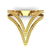 0.525 ct Round Cut Natural Citrine Statement 14K Yellow Gold Womens Engagement Ring