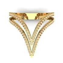 0.525 ct Round Cut Natural Morganite Statement 18K Yellow Gold Womens Engagement Ring