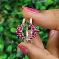 thumbnail image 1 of 0.52Ct. Marqusie and Round Cut Ruby and Diamond Wedding Ring Enhancer in 925 Sterling Silver, 1 of 7
