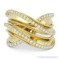 thumbnail image 1 of 0.52ct Round Cut Diamond Right-Hand Overlapping Loop Statement Ring in 14k Yellow Gold, 1 of 1