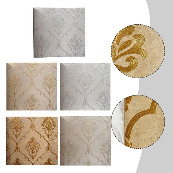 0.53*9.5M Classical Large Pattern Wallpaper 3D Wallpaper Luxurious Atmosphere C Smile Home