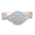 thumbnail image 1 of AFFY 0.54 Carat White Natural Round Cut Diamond Infinity Halo Engagement Wedding Ring 10k Solid Rose Gold, 1 of 1