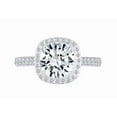 thumbnail image 1 of AFFY (0.54 Cttw) Round White Natural Diamond Two Tone Semi Mount Engagement Ring In 14k Solid White Gold (I-J Color, I2-I3 Clarity) Ring Size-6, 1 of 3
