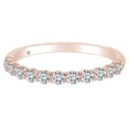 thumbnail image 1 of AFFY 0.54 Round Shape White Natural Diamond Wedding Engagement Band Ring 18k Solid Rose Gold Ring Size-6.5, 1 of 1
