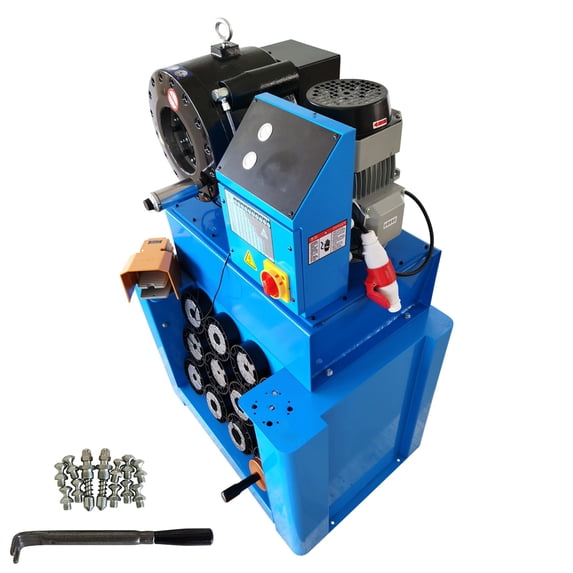 0.55"-2.72" Round Pipe Shrinking Rubber Hose Pressing Crimping Machine 220V