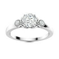 thumbnail image 1 of 0.55 Carat Moissanite Diamond E Color VS1 Clarity Brilliant Cut 925 Sterling Silver Trilogy Valentines Day Gifts Ring for Women Gift, 1 of 3