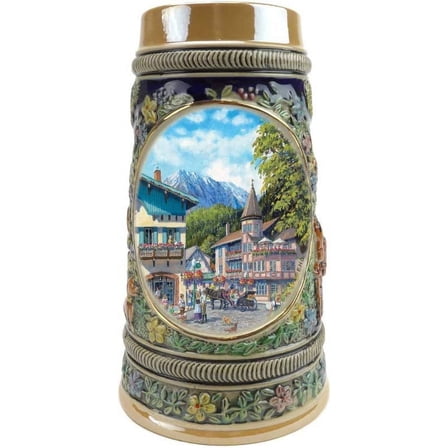 0.55 L | OktoberfestHaus "Sommer" (Summer) In Germany Beer Stein (#2 In Collection of Four Steins) Beer Steins, Ceramic Steins, Beer Lover Gifts, German Beer Mug