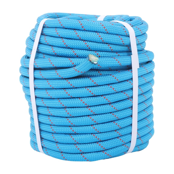0.55 in Braid Polyester Rope, 125 FT Arborist Tree Rope for Camping, Swing, Gardening, Marine (Blue and Orange)