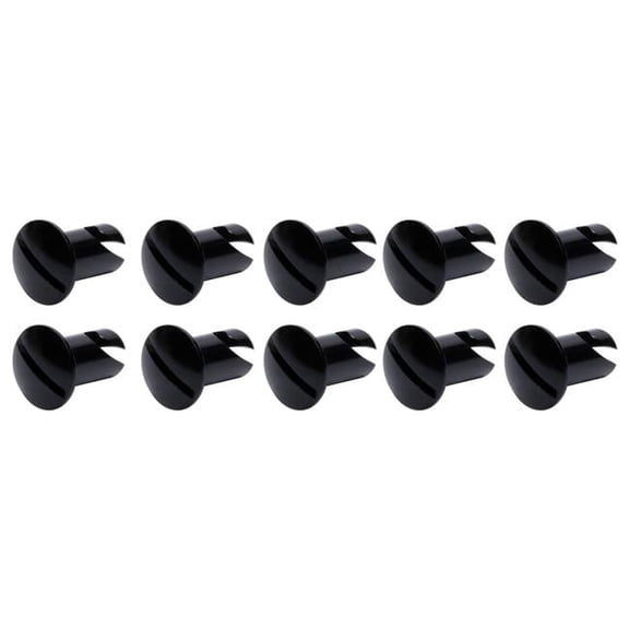 0.550 in. Long Oval Head Dzus Buttons, Black - Pack of 10