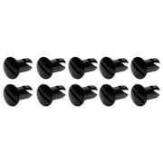0.550 in. Long Oval Head Dzus Buttons, Black - Pack of 10
