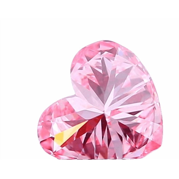 0.56 Carat Fancy Vivid Pink Heart-Shaped Lab-Grown Diamond (VVS2, CVD)