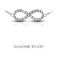 thumbnail image 1 of 0.56 Carat Total Natural Diamonds 14K White Gold Prong Setting Infinity Fashion Pendant, 1 of 1