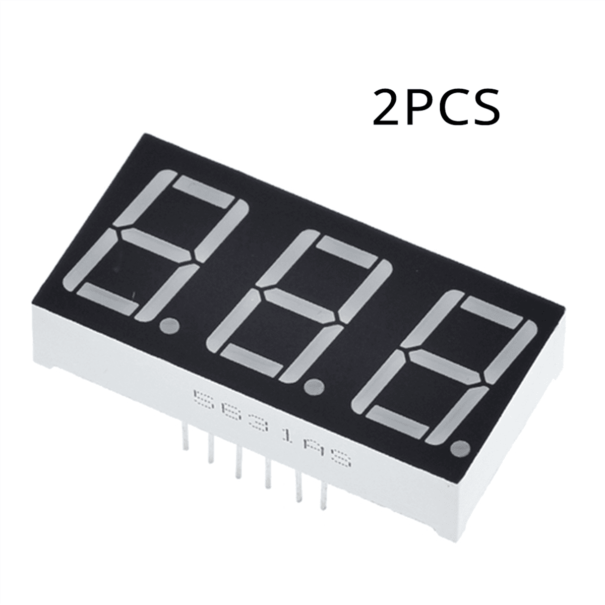 0.56 Inch LED Display 7 Segment 3 Bit Digit Tube, Red Common Cathode ...