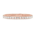thumbnail image 1 of 0.57 ct Brilliant Round Cut Synthetic White Sapphire 14k Rose Gold Stackable Band SZ 10, 1 of 5