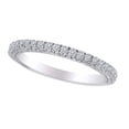 thumbnail image 1 of AFFY 0.58 Carat Round Shape White Natural Diamond Wedding Band Ring 18k Solid White Gold Ring Size-5.5, 1 of 1