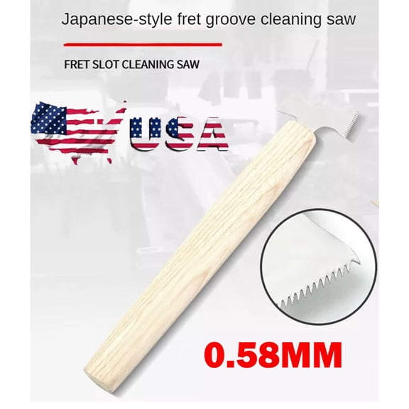 0.58mm Guitar Cleaning File Tools Slotting Hole Guitar Fret Cleaning Saw US